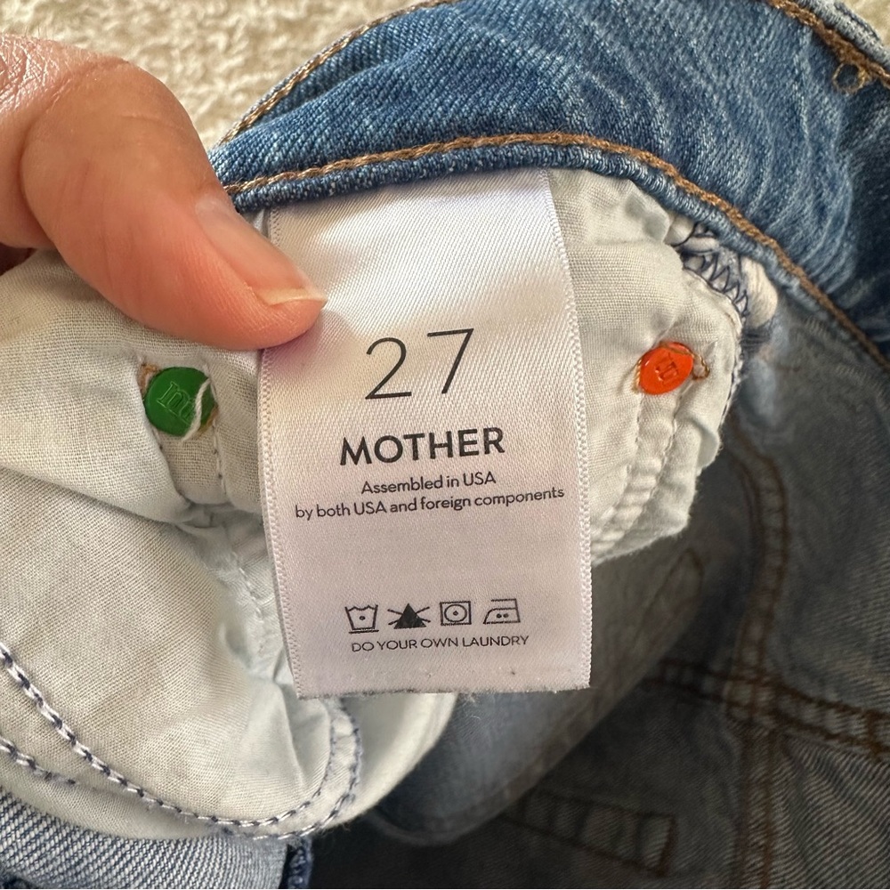 Mother Jeans SNACKS! The Yummy Puddle Wide Leg Jeans in Delicious Size 27 EUC - Picture 10 of 12